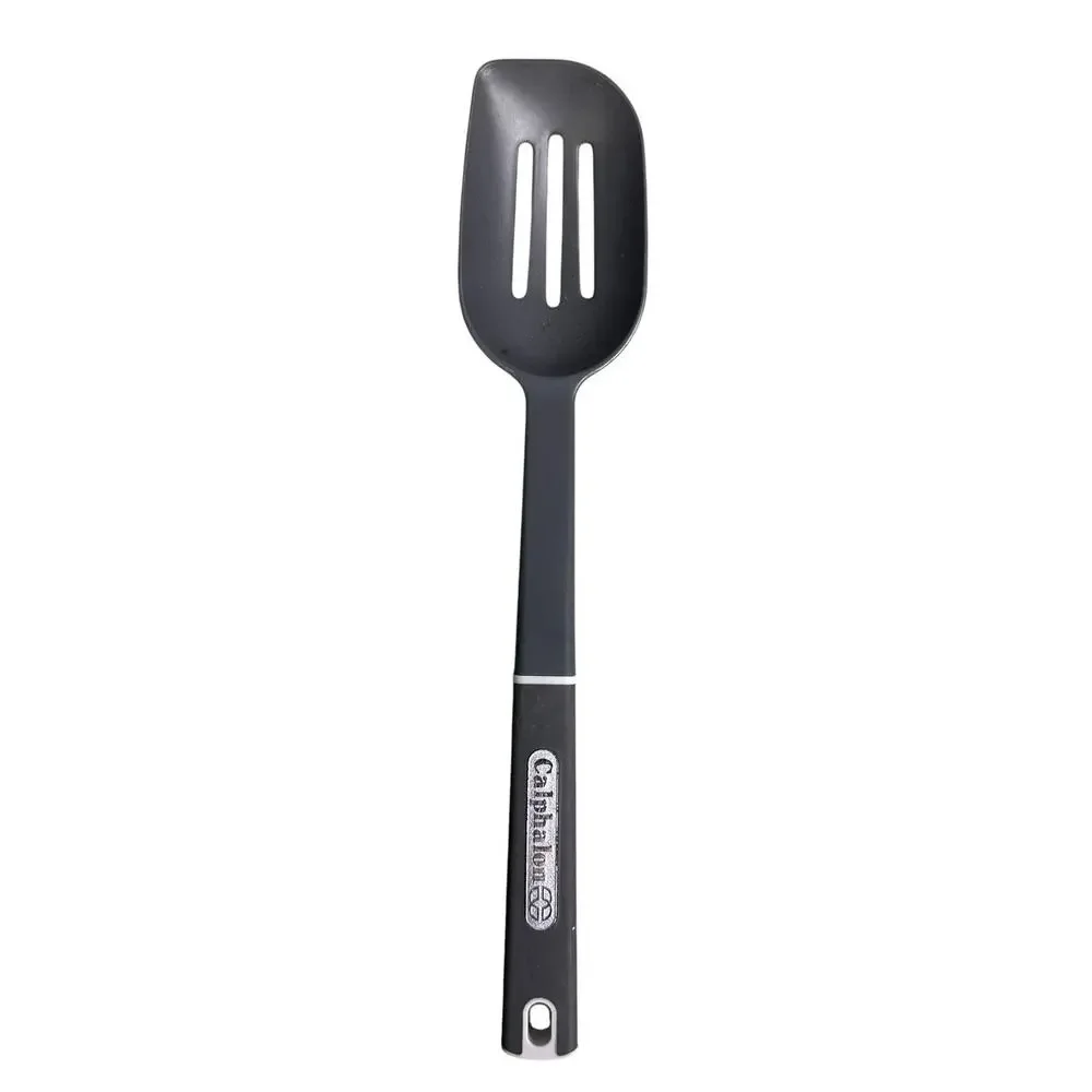 Calphalon Nylon Slotted Spoon 13” Gray Angled Kitchen Cooking Plastic